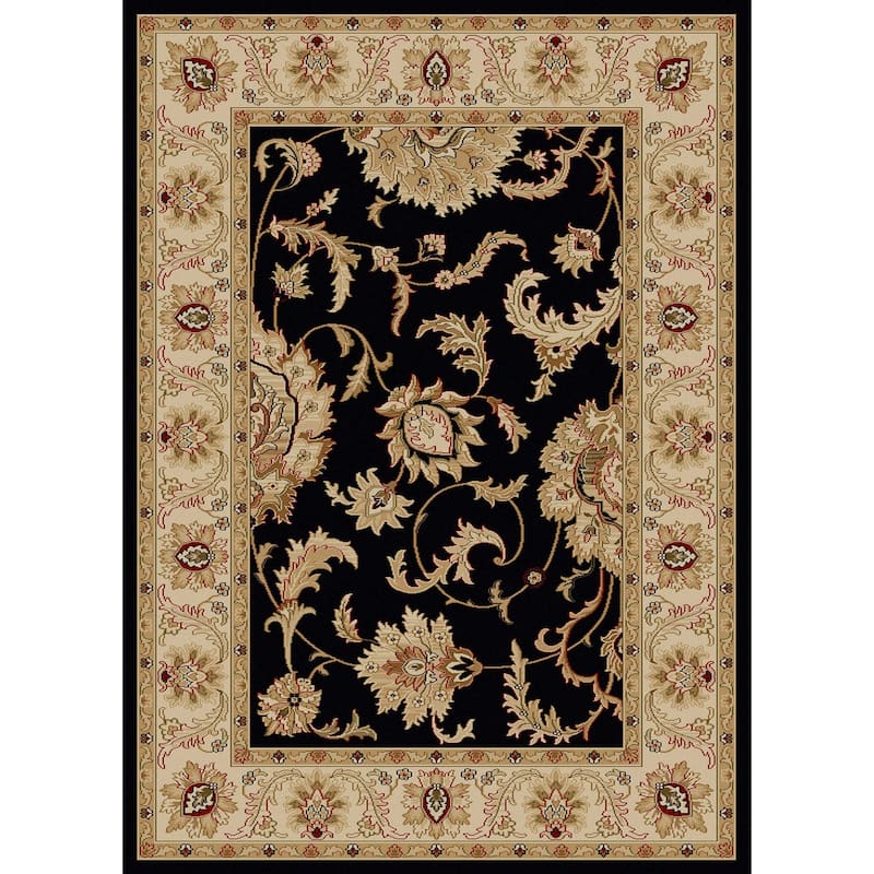 Admire Home Living Amalfi Traditional Floral Scroll Pattern Area Rug