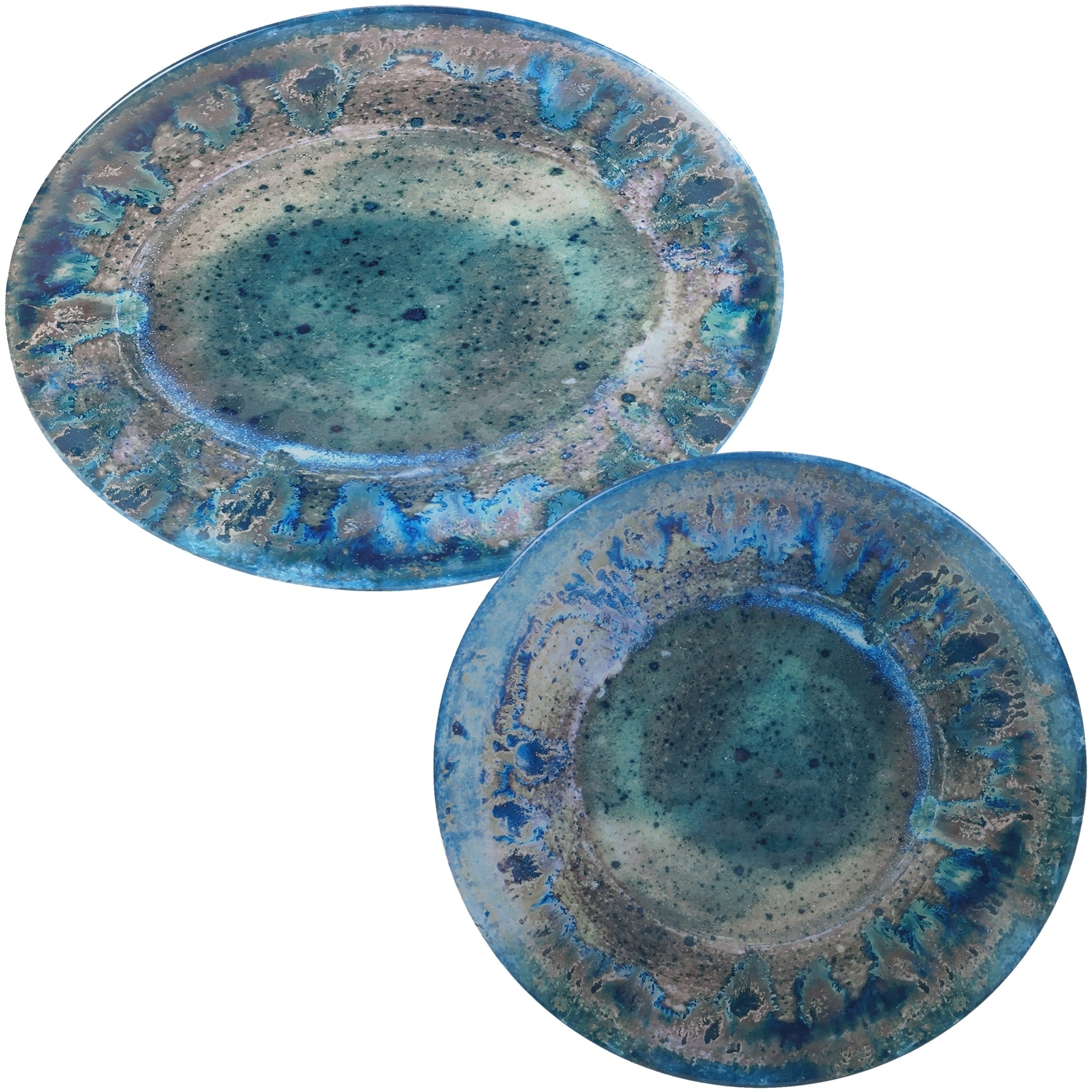 Certified International Radiance 2-piece Melamine Platter Set