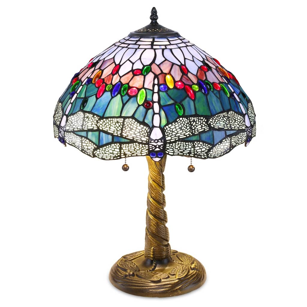 Tiffany-style Blue Dragonfly Table Lamp