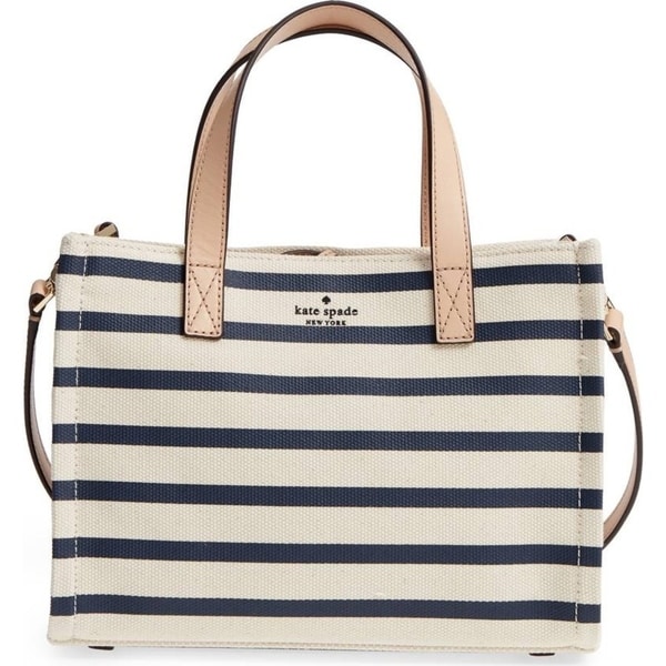 Kate Spade Washington Square Sam Canvas Rich Navy Stripe Kate Spade Washington Square Sam Canvas Rich Navy Stripe Handbag