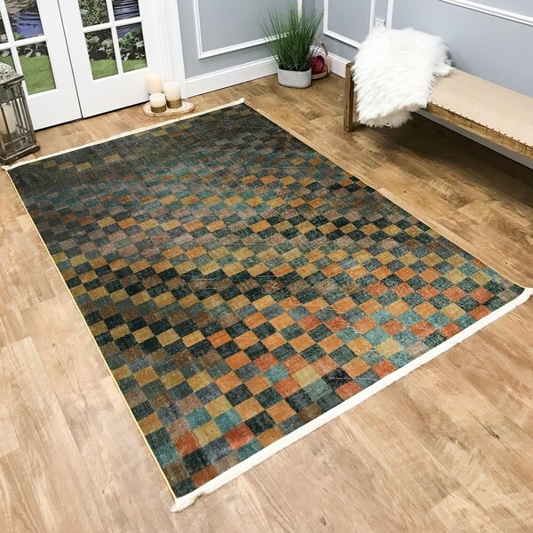 Maxy Home Serica Contemporary Amber Tiles 2 ft. 7 in. x 4 ft. 11 in. Area Rug - 2'7 x 4'11