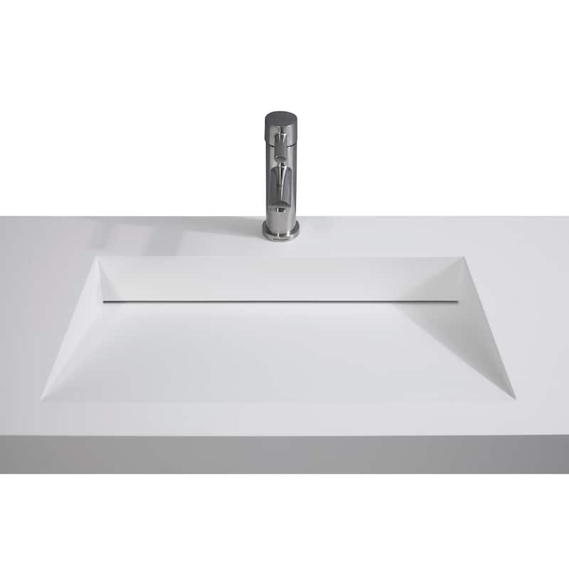 Pyramid Solid Surface Wall Mounted Sink
