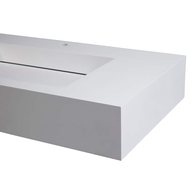 Pyramid Solid Surface Wall Mounted Sink