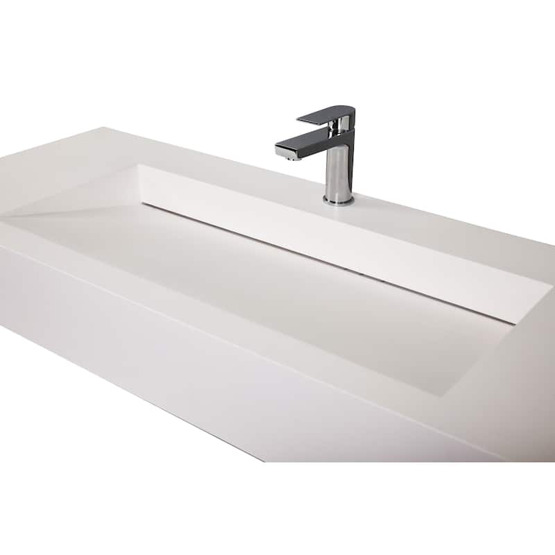 Pyramid Solid Surface Wall Mounted Sink