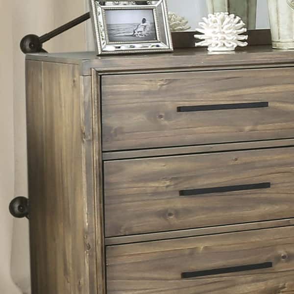 Cody Rustic Light Oak 6 Drawer 2 Piece Dresser And Cody Rustic Light Oak 6 Drawer 2 Piece Dresser And