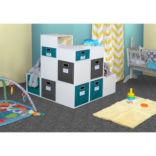 Niche Cubo White Storage Sets with Foldable Fabric Storage Bins
