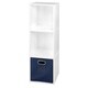 preview thumbnail 16 of 41, Niche Cubo White Storage Sets with Foldable Fabric Storage Bins 3 cubes/ 1 bin - Blue