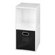 preview thumbnail 10 of 41, Niche Cubo White Storage Sets with Foldable Fabric Storage Bins 2 cubes/ 1 bin - Black