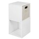 preview thumbnail 13 of 41, Niche Cubo White Storage Sets with Foldable Fabric Storage Bins 2 cubes/ 1 bin - Beige
