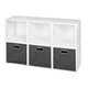 preview thumbnail 30 of 41, Niche Cubo White Storage Sets with Foldable Fabric Storage Bins 6 cubes/ 3 bins - Grey
