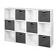 preview thumbnail 6 of 41, Niche Cubo White Storage Sets with Foldable Fabric Storage Bins 12 cubes/ 6 bins - Grey