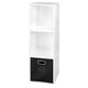 preview thumbnail 17 of 41, Niche Cubo White Storage Sets with Foldable Fabric Storage Bins 3 cubes/ 1 bin - Black