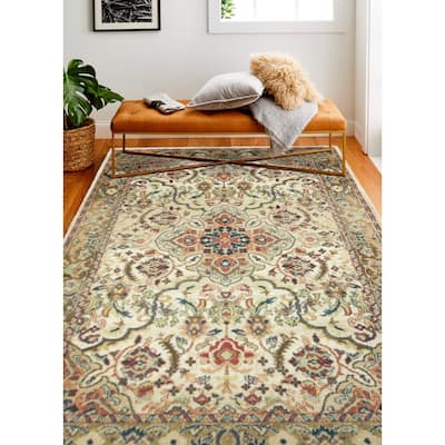 Bashian Bodhi Traditional Beige Floral Oriental Area Rug