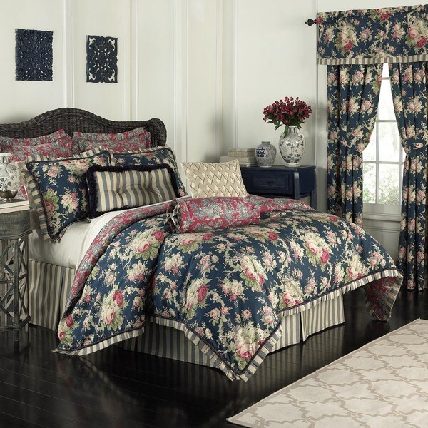 Waverly Sanctuary Rose 100 Cotton 4 Piece Bedding Collection in Queen