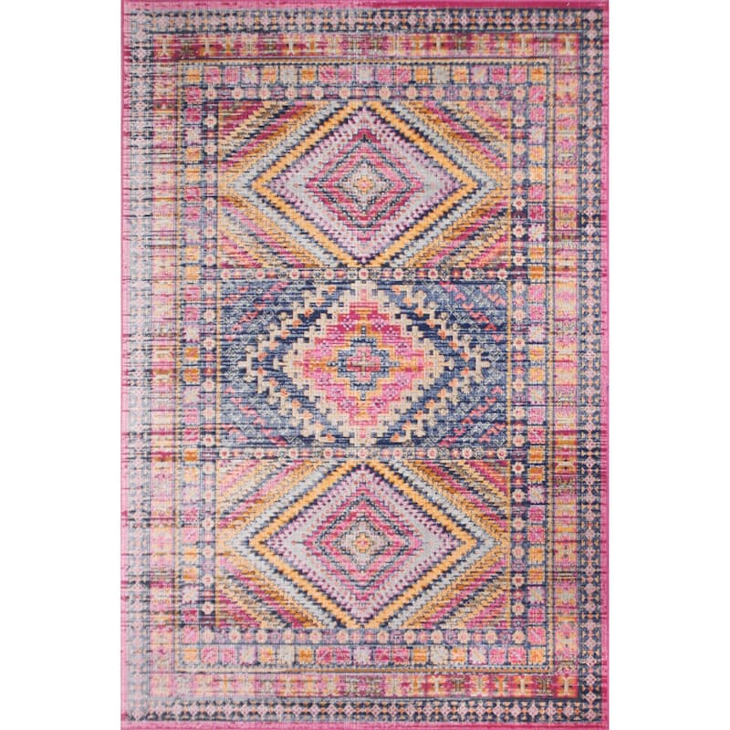Bashian Nick Transitional Distressed Multicolor Oriental Area Rug
