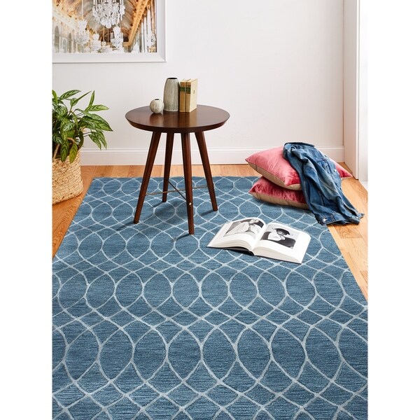 Marilyn Azure Contemporary Area Rug - 3'9" x 5'9"