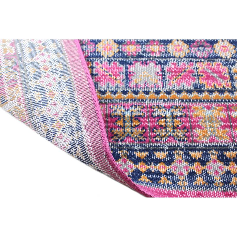 Bashian Nick Transitional Distressed Multicolor Oriental Area Rug