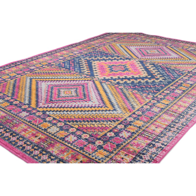 Bashian Nick Transitional Distressed Multicolor Oriental Area Rug
