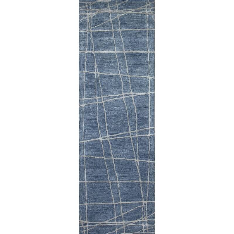 Bashian Paige Blue Hand Tufted Contemporary Area
