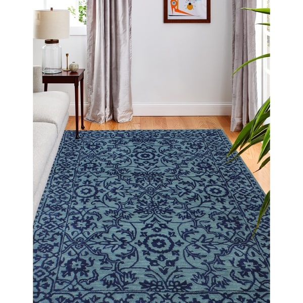 Elsie Blue Contemporary Area Rug - 5' x 7'6"
