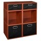 preview thumbnail 45 of 78, Niche Cubo Full/Half Cube Cherry Storage Set & Foldable Storage Bins 4 full cubes/ 2 half cubes - Black