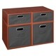 preview thumbnail 21 of 78, Niche Cubo Full/Half Cube Cherry Storage Set & Foldable Storage Bins 2 full cubes/ 2 half cubes - Grey