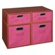 preview thumbnail 23 of 78, Niche Cubo Full/Half Cube Cherry Storage Set & Foldable Storage Bins 2 full cubes/ 2 half cubes - Pink