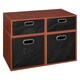 preview thumbnail 20 of 78, Niche Cubo Full/Half Cube Cherry Storage Set & Foldable Storage Bins 2 full cubes/ 2 half cubes - Black