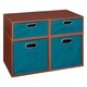 preview thumbnail 24 of 78, Niche Cubo Full/Half Cube Cherry Storage Set & Foldable Storage Bins 2 full cubes/ 2 half cubes - TEAL