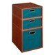 preview thumbnail 14 of 78, Niche Cubo Full/Half Cube Cherry Storage Set & Foldable Storage Bins 1 full cube/ 2 half cubes - TEAL