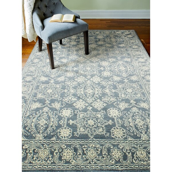 Vera Azure Contemporary Area Rug - 7'9" x 9'9"