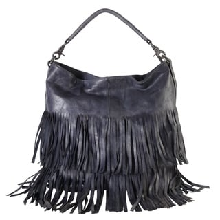 Top Product Reviews for Diophy Genuine Leather Fringe Fashion Hobo Handbag - 21704435 - Overstock