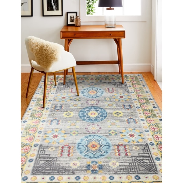 Grover Grey Transitional Area Rug - 3'6" x 5'6"