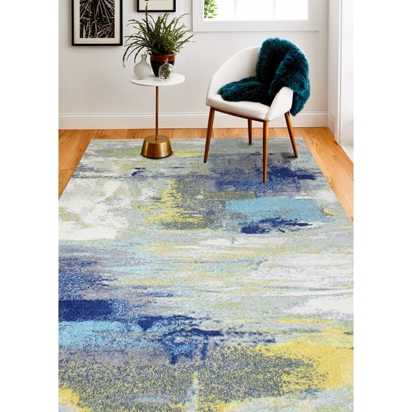 Ari Ivory/Grey Transitional Area Rug - 5' x 7'6"