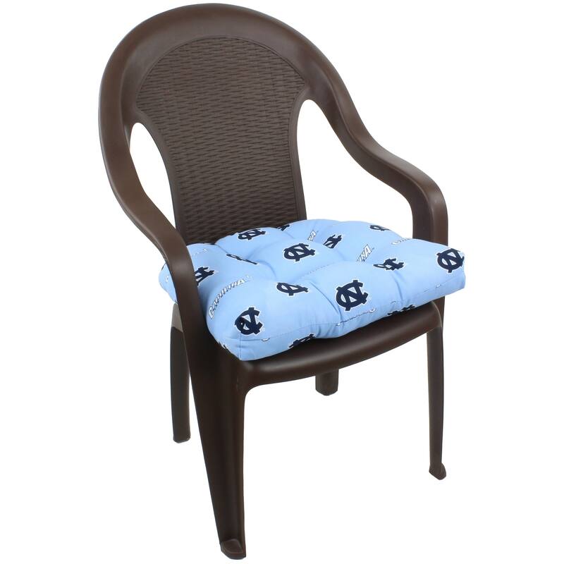 North Carolina Tar Heels Indoor / Outdoor Seat Cushion Patio D Cushion 20" x 20", 2 Tie Backs - 20" x 20" x 3"