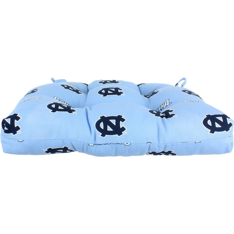 North Carolina Tar Heels Indoor / Outdoor Seat Cushion Patio D Cushion 20" x 20", 2 Tie Backs - 20" x 20" x 3"