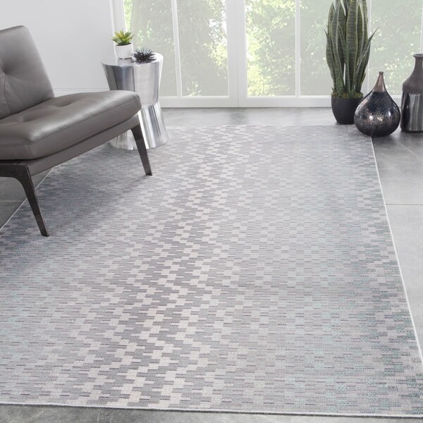 Dionyza Chevron Light Grey Aqua Area Rug 9 X 12 Free Shipping Dionyza Chevron Light Grey Aqua Area Rug 9 X27