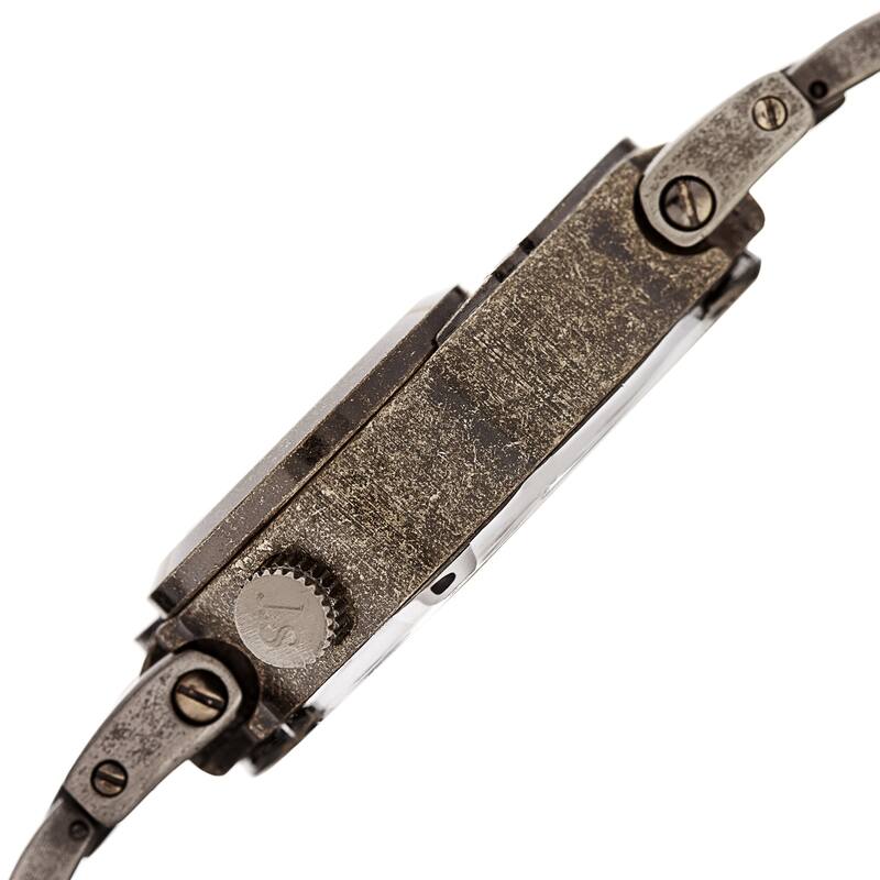 Joshua & Sons Men's Dual Time Transparent Stainless Steel Gold-tone Bracelet Watch