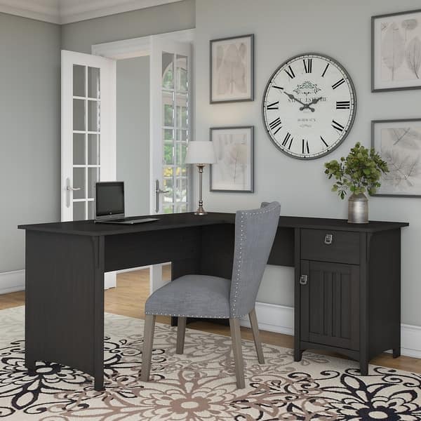 Shop The Gray Barn Lowbridge L Shaped Desk With Storage In Vintage