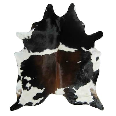 BROWN WHITE BLACK Real Natural Cowhide Rug Area Rugs