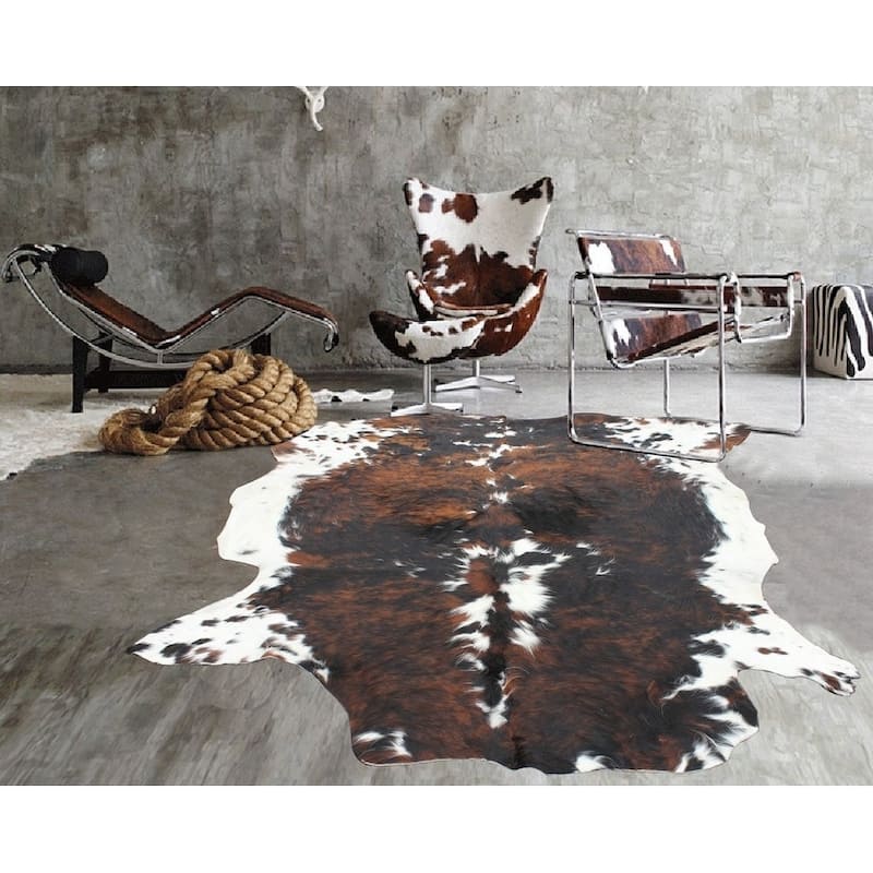 Brown Black White Real Natural Cowhide Rug Area Rugs