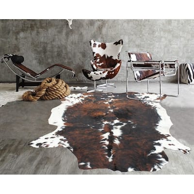 Brown Black White Real Natural Cowhide Rug Area Rugs
