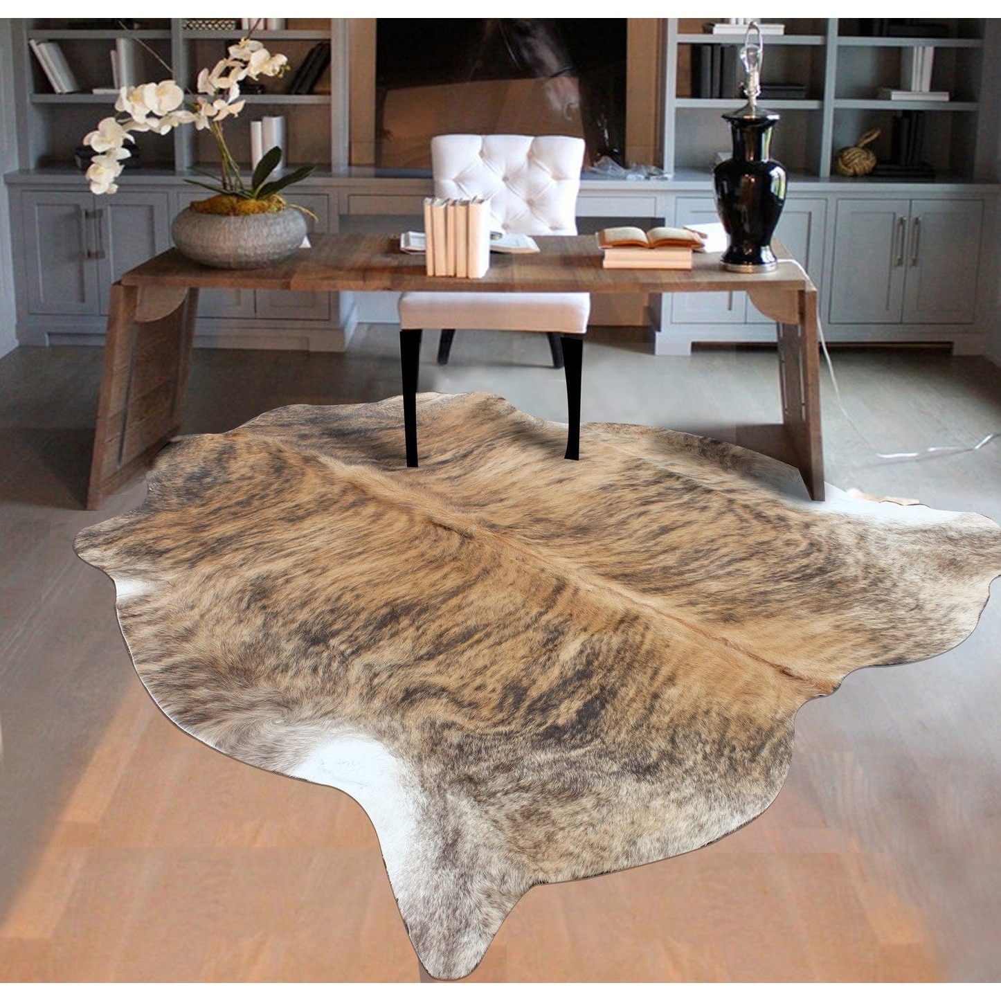 Shop Light Brindle Real Natural Cowhide Rug Area Rugs Overstock