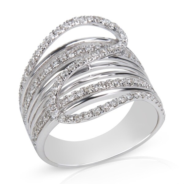 Diamond Multi-Strand Ring in 14KT White Gold (0.83 CTW)