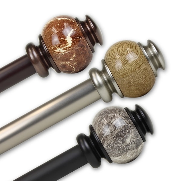 Shop InStyleDesign Onyx 1 inch Diameter Adjustable Curtain ...