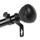preview thumbnail 2 of 2, InStyleDesign Plait 1 inch Diameter Adjustable Curtain Rod 120 to 170 inches - Black