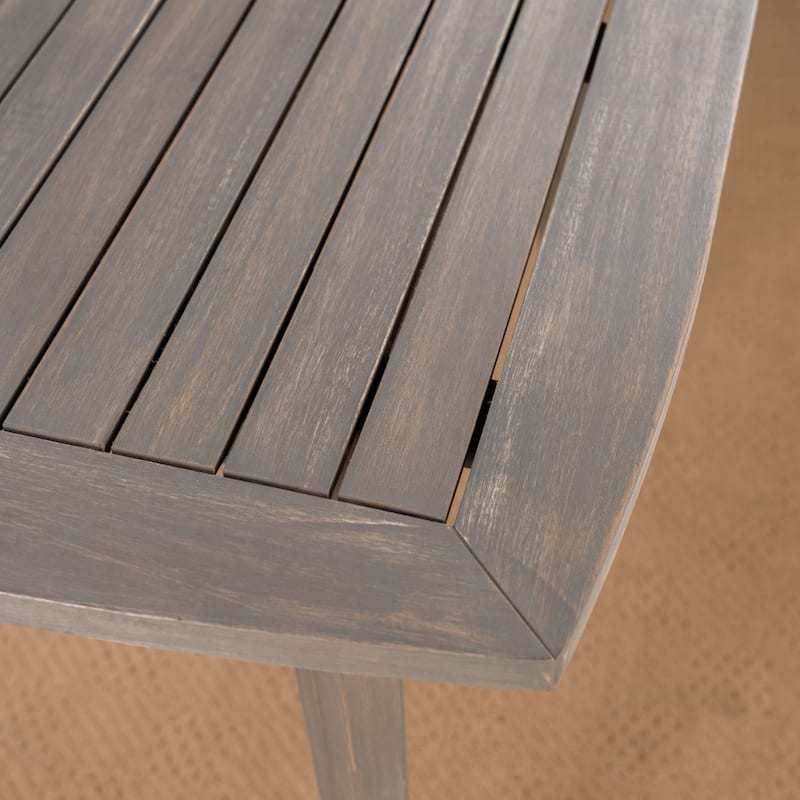 Stamford Outdoor Dining Table with Straight Legs by Christopher Knight Home - 30"H x 35.50"W x 35.50"D