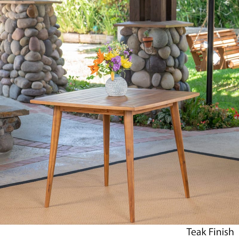 Stamford Outdoor Dining Table with Straight Legs by Christopher Knight Home - 30"H x 35.50"W x 35.50"D