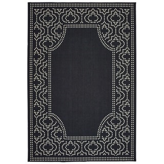 Havenside Homepavlof Bay Border Black Ivory Loop Pile Indoor Outdoor Area Rug By Havenside Home Black Cream 2 5 X 4 5 Dailymail