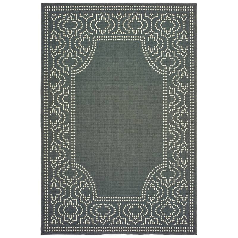 Style Haven Marianna Border Loop Pile Indoor Outdoor Area Rug